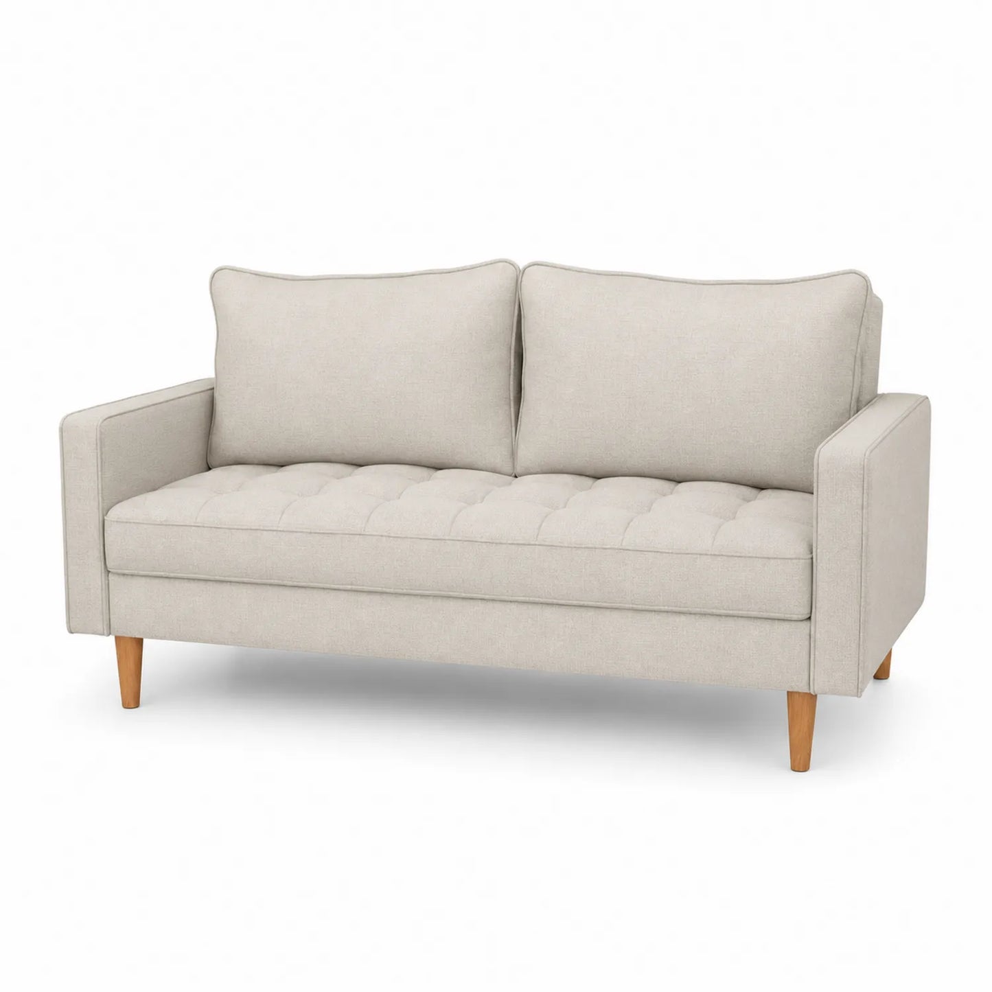 3-Sitzer Sofa Textil Polsterung Holzbeine 200x85x75cm