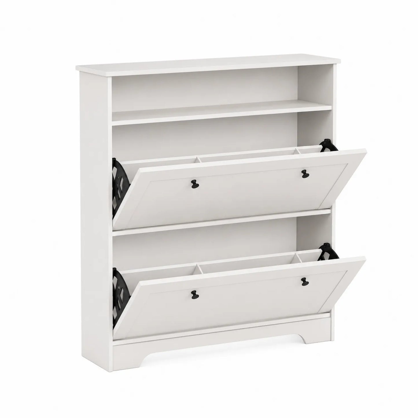 Schuhschrank Weiß Holzwerkstoff 102x80x23 cm