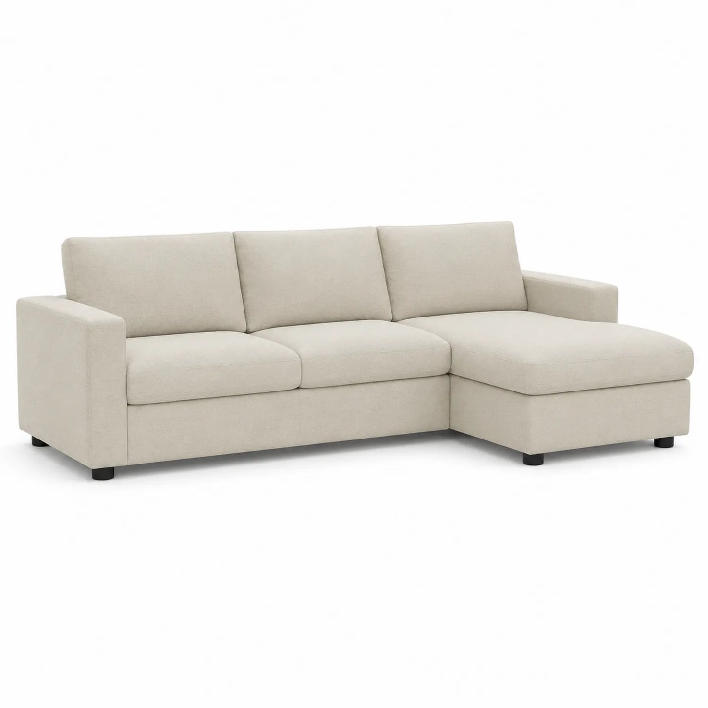 Ecksofa Beige Stoff L-Form 270cm