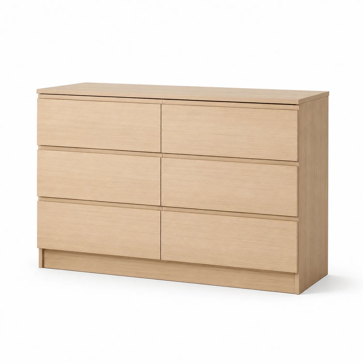 Kommode mit 6 Schubladen Eichenfurnier 80cm x 120cm x 40cm