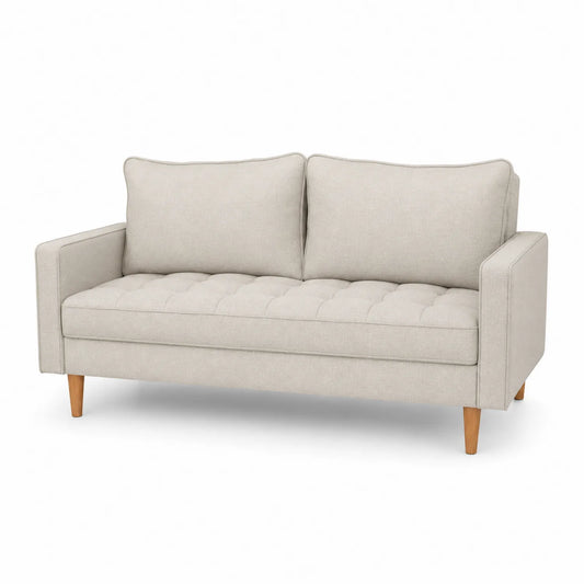 3-Sitzer Sofa Textil Polsterung Holzbeine 200x85x75cm