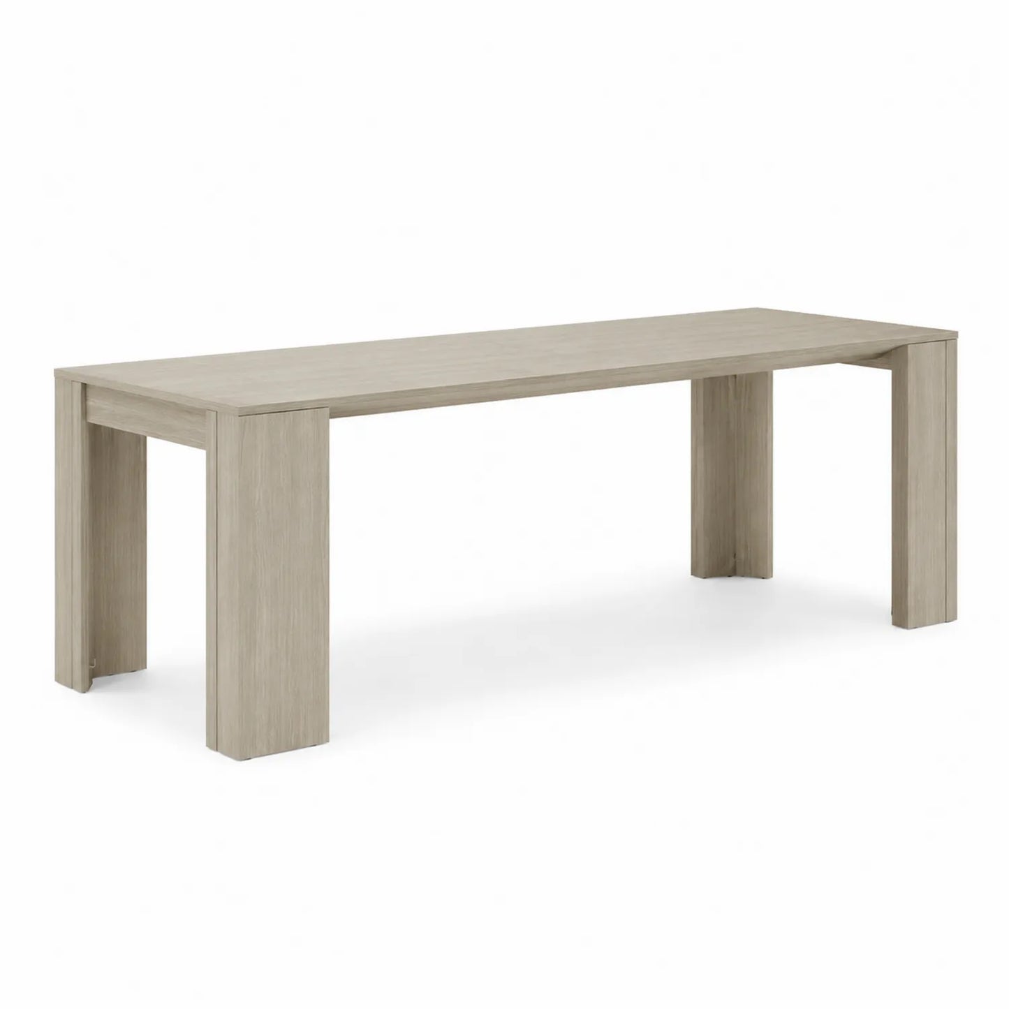 Rechteckiger Esstisch Eichenholz 200x90x75 cm Natur